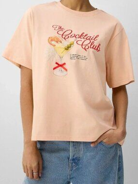 NWT Decorated print loose boxy-fit T-shirt